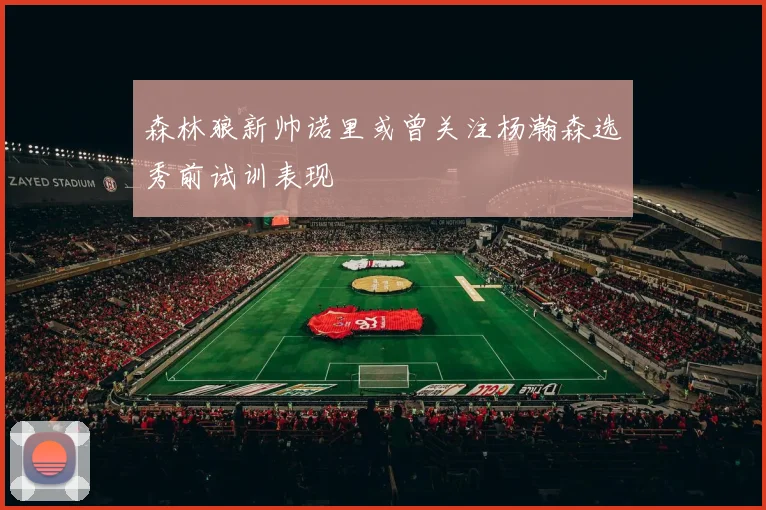 森林狼新帅诺里或曾关注杨瀚森选秀前试训表现
